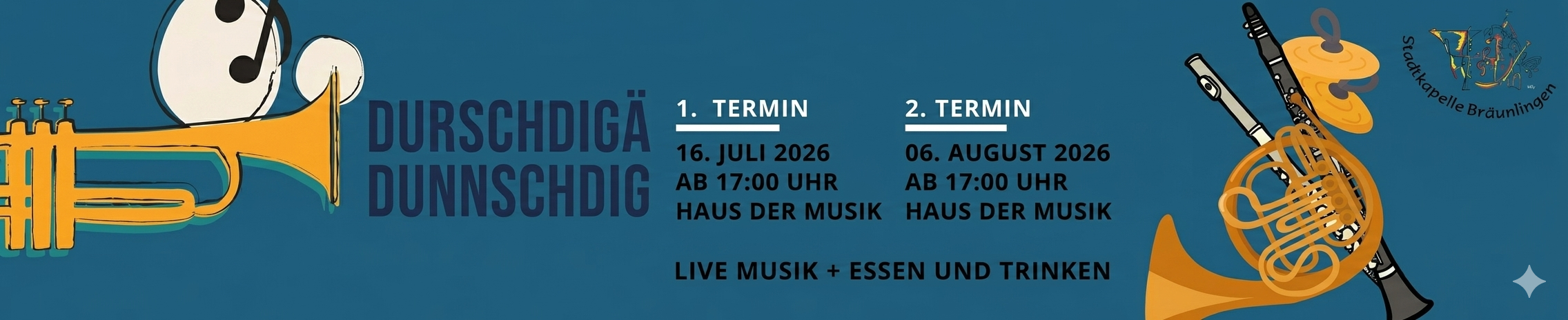 Banner Dorschtige Dunnschtig 2026